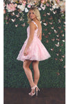 Load image into Gallery viewer, La Merchandise LA1896 Short Floral Embroidery A-line Homecoming Dress - - LA Merchandise