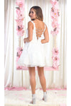 Load image into Gallery viewer, La Merchandise LA1896 Short Floral Embroidery A-line Homecoming Dress - - LA Merchandise