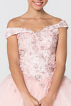 Load image into Gallery viewer, La Merchandise LAS2802 Off the Shoulder Embroidered Quince Ball Gown - - LA Merchandise
