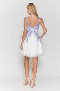 Embroidered Bridesmaids Dress - LAY8696 - - LA Merchandise