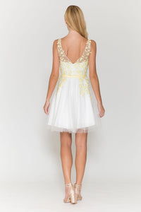 Embroidered Bridesmaids Dress - LAY8696 - - LA Merchandise
