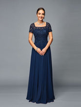 Load image into Gallery viewer, Embroidered Mother Of The Bride Gown - LADK305 - NAVY BLUE - LA Merchandise