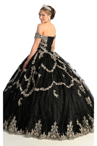 Embroidered Quince Ball Gown - LA170 - - LA Merchandise
