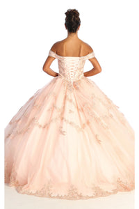 Embroidered Quince Ball Gown - LA170 - - LA Merchandise