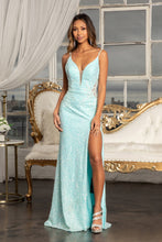 Load image into Gallery viewer, La Merchandise LAS3029 Sheer Sides Sexy Sequin Mermaid Dress - - Dresses LA Merchandise