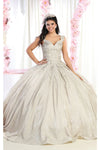 Load image into Gallery viewer, La Merchandise LA178 Enchanting Off Shoulder Quinceañera Ball Gown - CHAMPAGNE - LA Merchandise