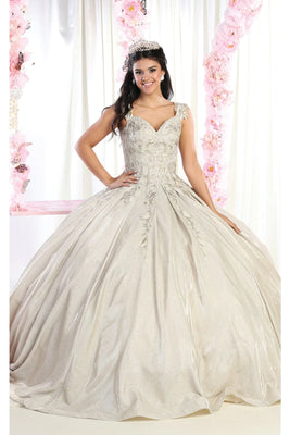 La Merchandise LA178 Enchanting Off Shoulder Quinceañera Ball Gown - CHAMPAGNE - LA Merchandise