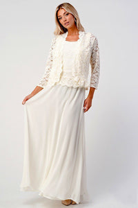 Two Piece Ivory Dress - LA1568GAB