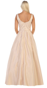 Sleeveless A-line Formal Dress-LA1595