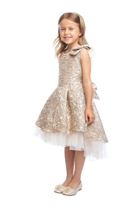 Fancy Hi Low Girls Dress - LAK806 - - LA Merchandise