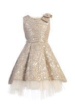 Load image into Gallery viewer, Fancy Hi Low Girls Dress - LAK806 - mocha - LA Merchandise