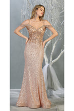 Load image into Gallery viewer, Fancy Off shoulder Formal Gown- LA7877 - - LA Merchandise