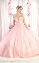 Load image into Gallery viewer, Floral Quince Dresses - LA166 - BLUSH - LA Merchandise