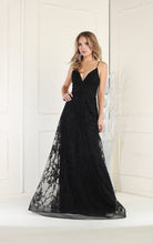 Load image into Gallery viewer, La Merchandise LA1885 Floral Lace Open Back Evening Prom Gown - BLACK - LA Merchandise