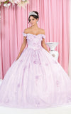 Load image into Gallery viewer, Floral Quince Ball Dress - LA161 - LILAC - La Merchandise