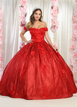 Load image into Gallery viewer, Floral Quince Ball Dress - LA161 - RED - La Merchandise