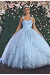 Load image into Gallery viewer, La Merchandise LA159 Sweetheart Floral Sweet 16 Ball Gown - BABY BLUE - LA Merchandise