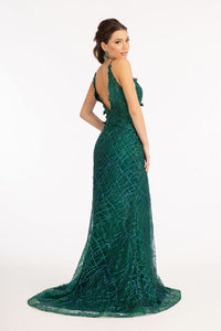 Flower Embellished Mermaid Dress - LAS3042 - - Dresses LA Merchandise