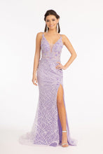 Load image into Gallery viewer, Flower Embellished Mermaid Dress - LAS3042 - Lilac - Dresses LA Merchandise