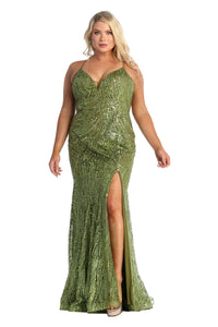 Formal Glitter & Plus Size Gown - LA1905 - - LA Merchandise