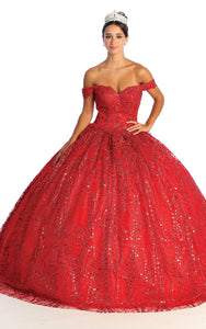 Formal Ball Quinceanera Gown And Plus Size - LA153 - Red - LA Merchandise