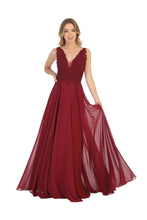 Load image into Gallery viewer, Formal Bridesmaid Dress LA1754 - Burgundy - Dress LA Merchandise