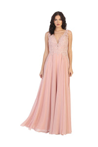 Formal Bridesmaid Dress LA1754 - Dusty Rose - Dress LA Merchandise