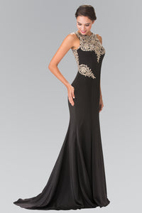 Formal Evening Gown - LAS2312 - BLACK - LA Merchandise