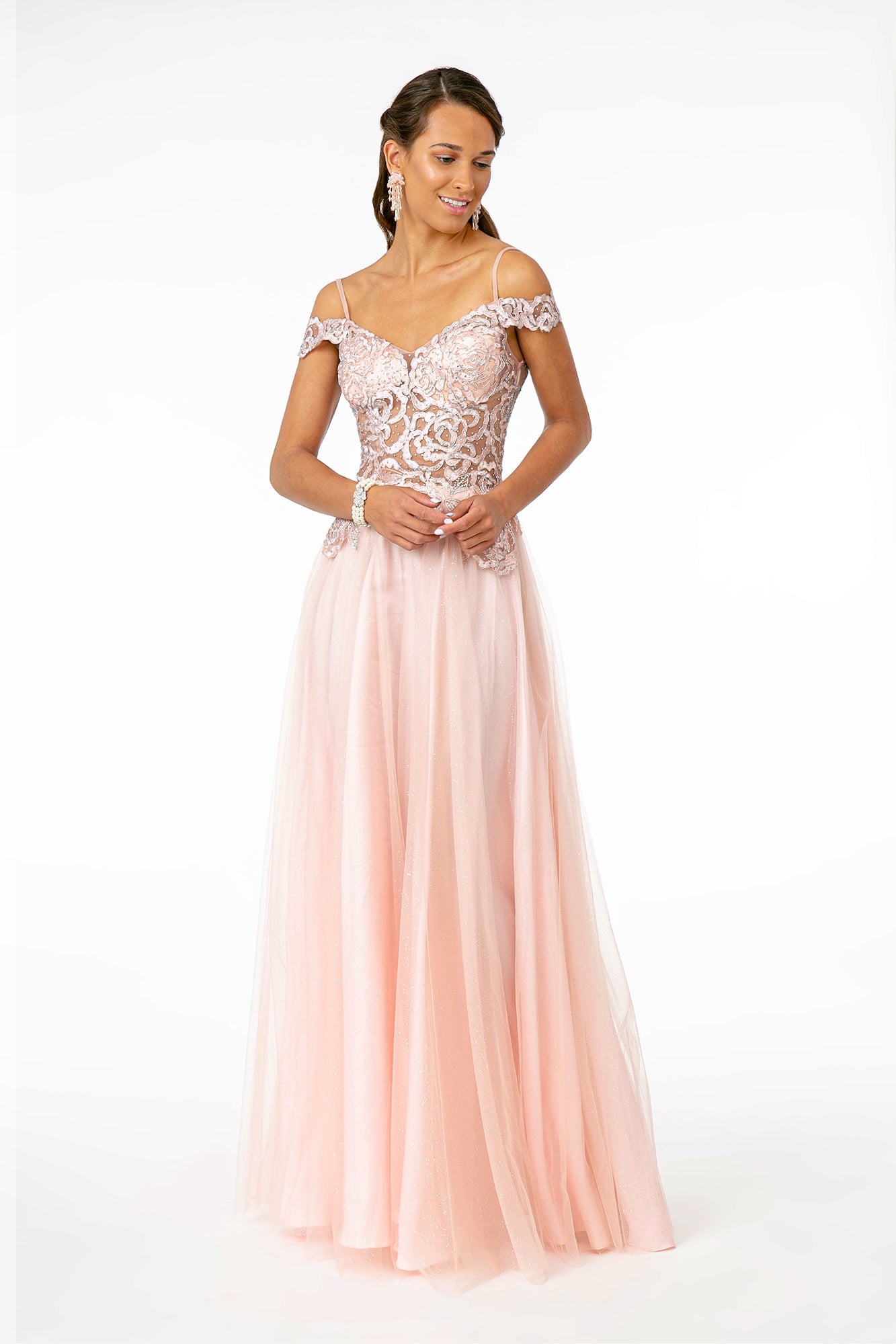 Formal Evening Gown - LAS2953 - BLUSH - LA Merchandise