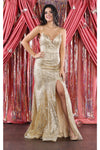 Load image into Gallery viewer, Formal Glitter &amp; Plus Size Gown - LA1905 - GOLD - LA Merchandise