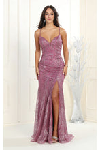 Load image into Gallery viewer, Formal Glitter &amp; Plus Size Gown - LA1905 - MAGENTA - LA Merchandise
