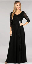 Load image into Gallery viewer, Quarter Sleeve Lace &amp; Sequins Ity Dress With Front Slit - LA1294GA