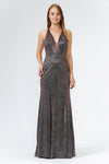Load image into Gallery viewer, Glitter Iridescent knit Prom Dress - LAY8384 - BLACK SILVER - LAY
