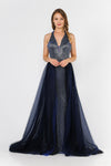 Load image into Gallery viewer, Glitter Iridescent knit Prom Dress - LAY8384 - ROYAL - LAY
