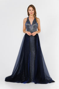Glitter Iridescent knit Prom Dress - LAY8384 - - LA Merchandise