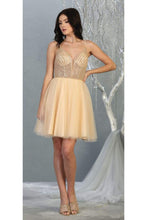 Load image into Gallery viewer, Graduation Embellished Dress -LA1800 - CHAMPAGNE - LA Merchandise