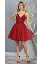 Load image into Gallery viewer, Graduation Embellished Dress -LA1800 - BURGUNDY - LA Merchandise