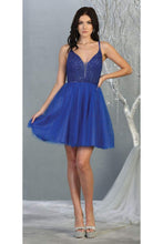 Load image into Gallery viewer, Graduation Embellished Dress -LA1800 - ROYAL BLUE - LA Merchandise