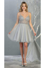 Load image into Gallery viewer, Graduation Embellished Dress -LA1800 - SILVER - LA Merchandise