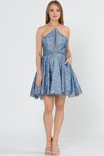Load image into Gallery viewer, Halter Neckline Bridesmaids Dresses - LAY8506 - NAVY BLUE - LA Merchandise