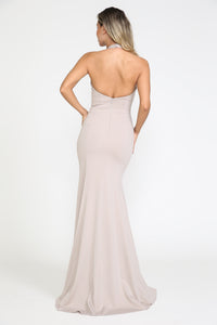 Halter Simple Gown - LAY8262 - - LA Merchandise