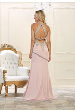 Load image into Gallery viewer, Halter rhinestones long dress- LA1538 - - LA Merchandise