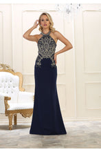 Load image into Gallery viewer, Halter rhinestones long dress- LA1538 - - LA Merchandise