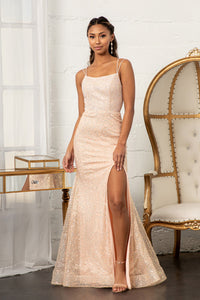 High Slit Embellished Mermaid Dress - LAS3052 - - Dresses LA Merchandise