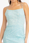 Load image into Gallery viewer, High Slit Embellished Mermaid Dress - LAS3052 - Turquoise - Dresses LA Merchandise