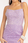 Load image into Gallery viewer, High Slit Embellished Mermaid Dress - LAS3052 - Lilac - Dresses LA Merchandise