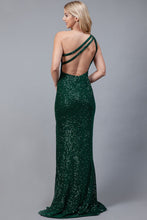 Load image into Gallery viewer, La Merchandise LAA5041 One Shoulder Wholesale Slit Sequin Prom Dress - - LA Merchandise