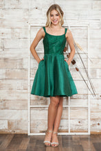Load image into Gallery viewer, Homecoming A-line Dress - LAY8958 - EMERALD GREEN - LA Merchandise