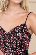 Load image into Gallery viewer, La Merchandise LAA395S Short Strapless Homecoming Sequined Dress - - LA Merchandise