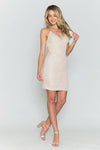 Load image into Gallery viewer, Homecoming Sequined Dress - LAY8810 - CHAMPAGNE - LA Merchandise